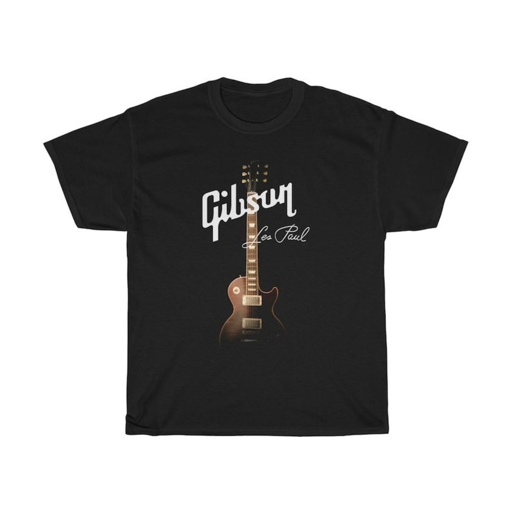 GIBSON LES PAUL Guitar Black Mens Unisex TShirt
